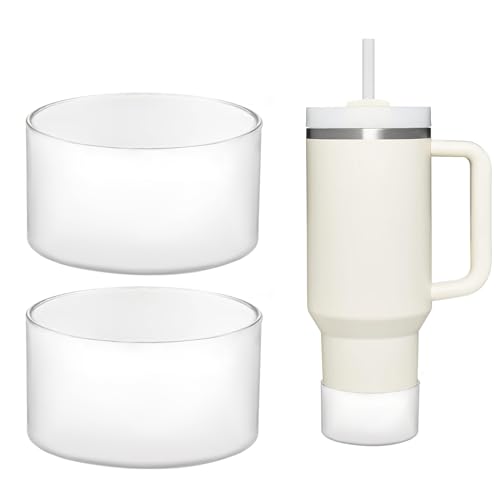 HEYSKAY 2pcs Protective Flask Silicone Boot Base for Stanley Quencher Adventure 30oz 40oz & Stanley IceFlow 20oz 30oz Tumbler, and Compatible with 12-24oz Hydro Sport Water Bottles,Yeti and More