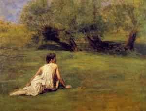 Peinture à l'huile Thomas Eakins An Arcadian tableau décoration murale 30x36 pouces