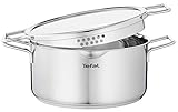 Lieferumfang: Tefal Nordica Kochtopf 24 cm, Glasdeckel