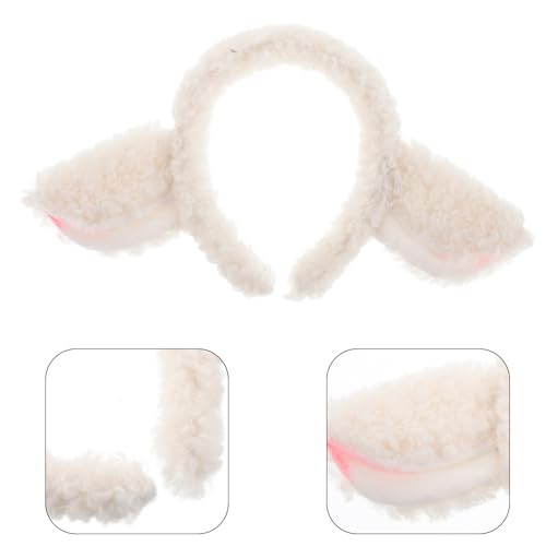 TOPPERFUN Plüsch Schäfchen Ohr Haarreif mit Weichen Lammohren Dehnbares Stirnband für Mädchen und Frauen Niedliches Cartoon schaf Stirnband für Cosplay Party und Alltag Bequeme Passform