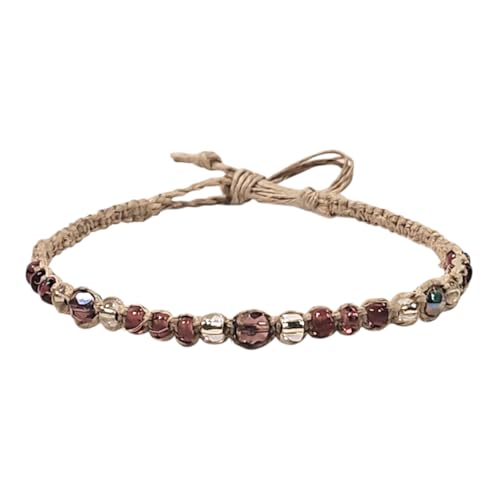 Image of BlueRica Hemp Anklet with Glass Beads