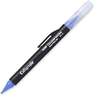 Itoya Doubleheader CL-10 Calligraphy Marker - Pen Point Style: Chisel - Pen Point Size: 1.5mm, 3mm - Ink Color: Blue - 1 Each