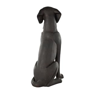 Deco 79 Resin Dog Decorative Sculpture Sitting Home Decor Statue with Copper Shadings, Accent Figurine 10" x 17" x 30", Dark Brown Deco 79 Resin Dog Decorative Sculpture Sitting Home Decor Statue with Copper Shadings Accent Figurine 10 x 17 x 30 Dark Brown