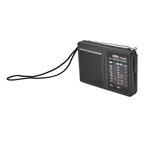 LOCADENCE Radio FM Am, Radio de sintonización Manual de Bolsillo portátil con Enchufe para Auriculares Externos para Exteriores, Oficina, Interiores