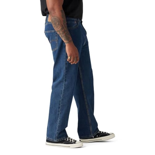 Levi's Men's 505 Regular Fit Jeans (Also Available in Big & Tall), Dark Stonewash, 29W x 30L by LEVI'S - Used condition - Image 2
