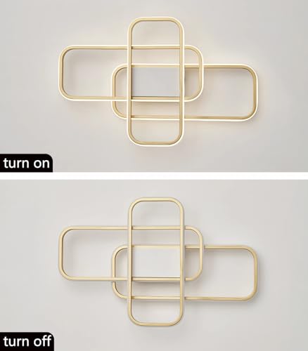 Plafonnier à intensité variable avec télécommande LED or 45W
