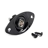 FRCOLOR Gitarrenstecker Buchse Oval 1/4 Zoll Schwarz Metall Mit Schrauben Für E-gitarre Und E-bass Für Gitarrenwerkstatt Und Live Auftritte