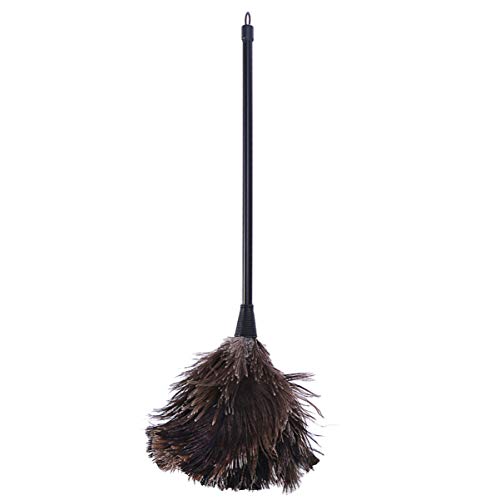 UKCOCO Ostrich Feather Duster- Fluffy Piuma Naturale Strumento di Pulizia Portatile Manico Lungo Della Piuma Dello Struzzo Spolverino Spazzola di Pulizia Strumento per Auto di