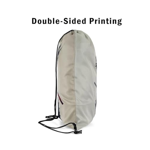 Image of jejeloiu Afro Samurai Drawstring Backpack 13x15.7inch Anime Waterproof Gym Drawstring Bags Japanese Style Sports String Backpack Beach Swim Travel Bag Sackpack