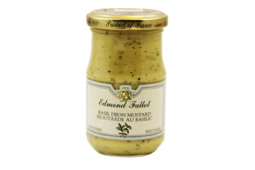 Edmond Fallot Basil Dijon Mustard from France, 7.2 oz (205 g)