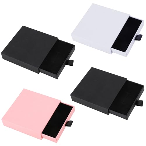 Zuimei 4Pcs Bracelet Gift Box Small Gift Box Jewelry Gift Boxe Necklace Earring Bracelet Drawer Gift Box For Birthday Wedding Anniversaries Gift