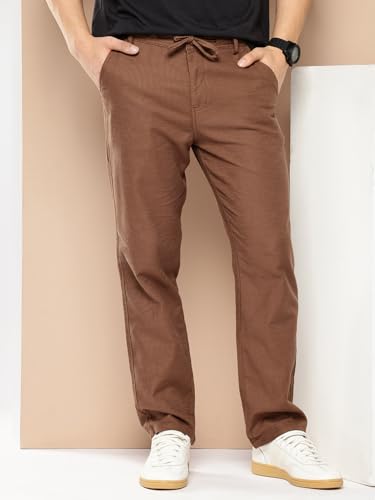 Image of DIVISIVE Men's Relaxed Fit Cotton Linen Blend Trousers