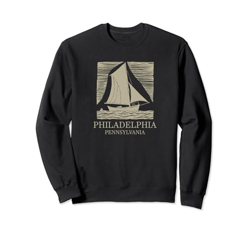 Sailboat Block Print Philadelphia Sweatshirt