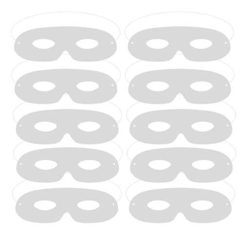BinPhorm Masque Blanc,40 PCS Masques Décoratifs pour Enfants Masques de Fête en Papier Masque de...