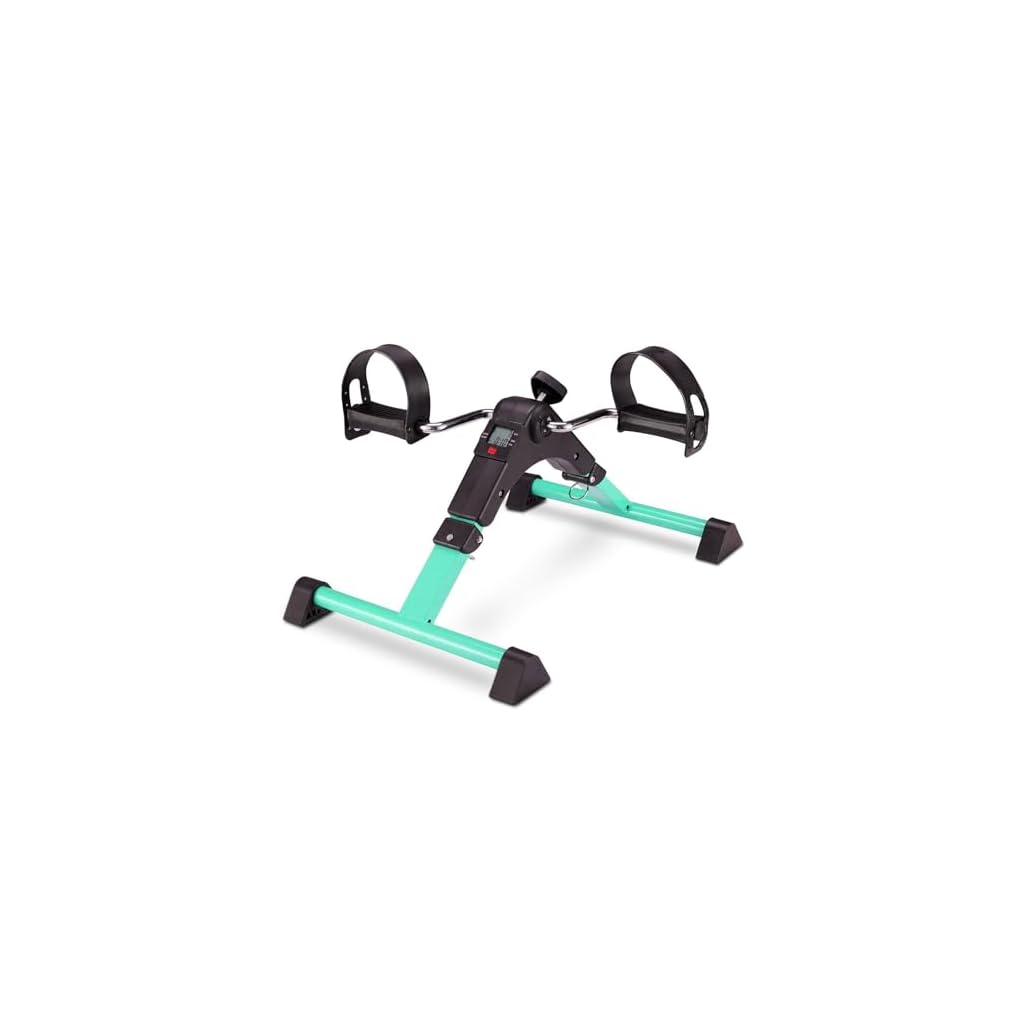 Pedalen voor Hometrainers Onder bureaufietspedaaltrainer, indoor ouderenrevalidatietrainingsmachine, opvouwbare mini-hometrainer for been- en armtrainingen, fietsventermachine for senioren met LCD-sch
