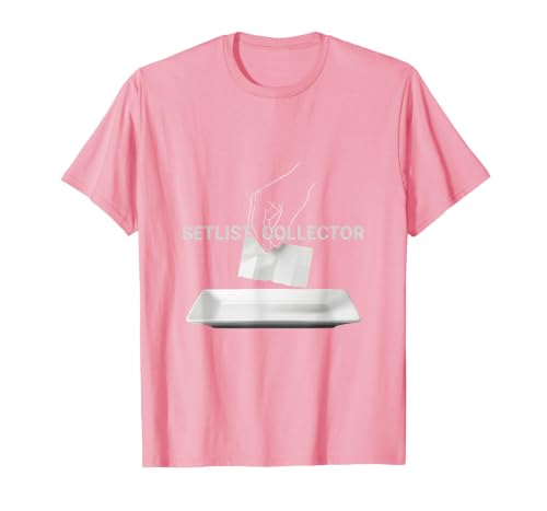 Setlist Collector Concert Music Fan Design T-Shirt, Men, Pink, Large