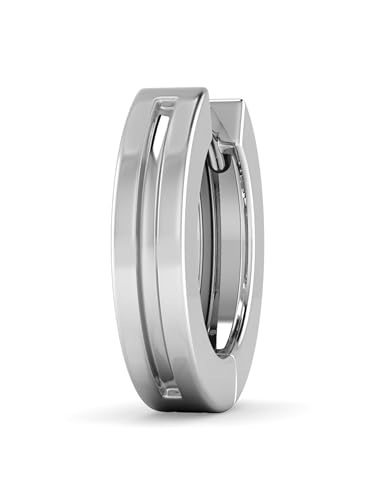 Image of ORIONZ Hoop Earrings for Men & Boys (1 Piece) - 925 Sterling Silver - Gift for Birthday Anniversary - 18k Gold Plated Jewellery - Men Fashion