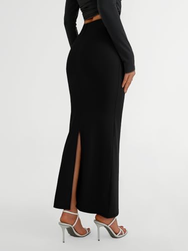 Trendy Queen Women Long Maxi Skirt Bodycon High Waist Slite Basic Pencil Skirts Elastic 2025 Dress4