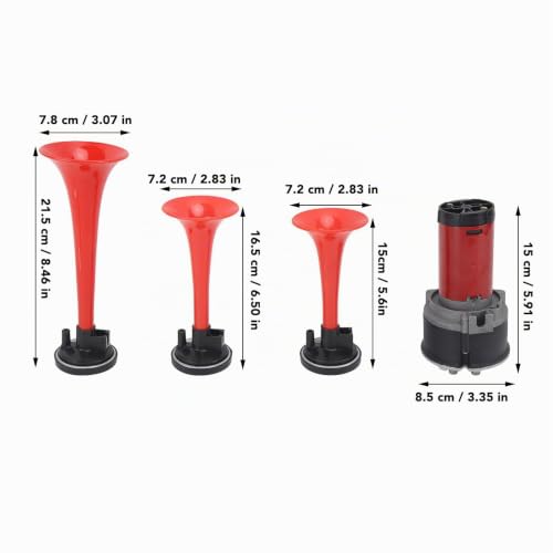 Claxon musical de 3 trompetas: soluciona la falta de potencia acústica a 12V 6