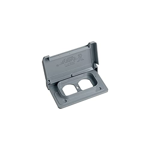 THOMAS & BETTS/CARLON E98DHGN-CAR Lamson Carlon Duplex Receptacle Cover, Grey