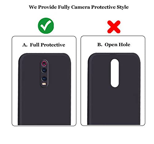 Image of A rtistque Liquid TPU Silicone Matte Shockproof Flexible with Camera Protection Soft Back Cover Case for Mi Redmi K20 / K20 Pro - Black