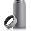 RTIC Craft Can Cooler Insulated, Drink, Beverage, Bottle, Soda Can Cooler with Lid, Stainless Steel Metal, Double Wall Insulation Coozie for Cans, Sweat Proof, Graphite, Matte, 16oz