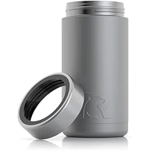 RTIC Craft Can Cooler Insulated, Drink, Beverage, Bottle, Soda Can Cooler with Lid, Stainless Steel Metal, Double Wall Insulation Coozie for Cans, Sweat Proof, Graphite, Matte, 16oz
