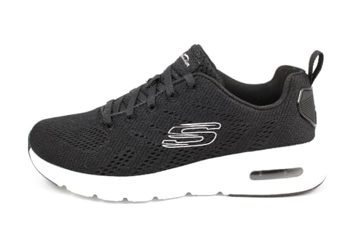 Skechers Skechers Women's Sneaker, Black Mesh White Trim, 7