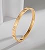 RIMRIVA 18K Gold-plated Bracelets for Women Trendy Cross Love Bangle Stack Stainless Steel Jewelry Anniversary Her Birthday Wedding Christmas Gifts for Women Wife Friend Mom Stocking Stuffers #4