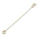 14k Gold Plated Sterling Silver 1mm Necklace Extender Chain 1", 2", 3", 4", 5", 6"