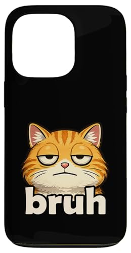Funny Cat Face Meme Bruh Orange Cat Viral Trendy Boys Memes �X�}�z�P�[�X iPhone 13 Pro �p