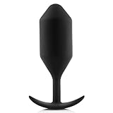 b-Vibe Snug Plug 5, Body-Safe Silicone Weighted Butt Plug, Advanced Butt Plugs, Adult Tools for Men and Women, 350g (Black)