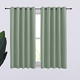 NICETOWN Greyish Green Curtains