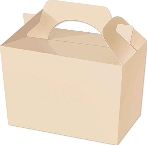 COLOURED PARTY BOXES - PACK OF 10 - Children/Kids Party Boxes Carry Food Meal Fun Picnic Birthday Wedding Favour / Baby Shower Party Box Loot Bag (Neon Green)