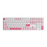 Akko Prunus Lannesiana - Tastiera da gioco 3108 V3, cablata, sostituibile a caldo, tastiera full size con LED bianco PBT Double-Shot Cherry Profile Keycaps per Mac & Win Frost Pink Switch