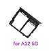 PHONSUN Single SIM Card Tray SD Slot Holder Replacement for Samsung Galaxy A32 5G SM-A326U A326U1 S326DL A326W (Black)