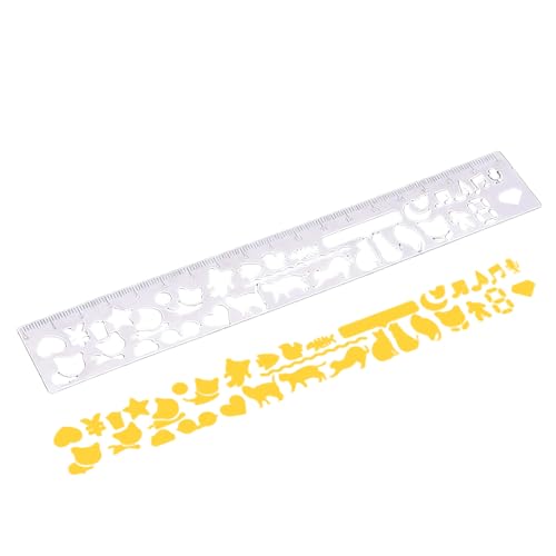 Plantillas de planificador, regla de dibujo de acero inoxidable, plantillas de calendario de metal para planificadores, para cuadernos, marcapáginas, álbumes de recortes, escritura, letras, niños y