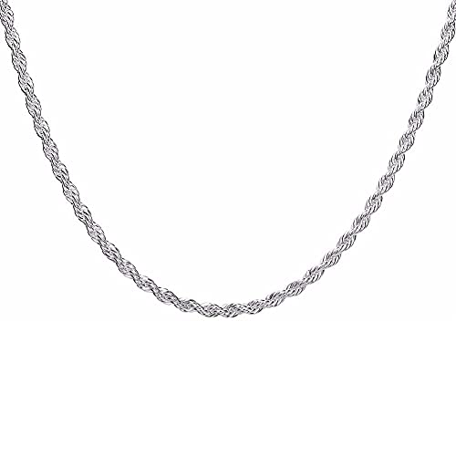 Collier chaîne torsadée de 4mm cadeau idéal bijoux mixtes hommes femmes