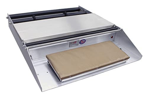 ALFA 600A Aluminum Table Top Heat Seal Food Wrapper with Hot Plate for Grocery Stores, Supermarkets and Delis