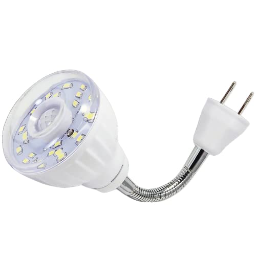 Led Motion-Activated Sensor Dusk To Dawn Pir Night Light Ac Outlet Directional Flexible Rotatable 360 Socket Plug-In Wall Stairs Lamp Indoor Closet Cabinet Toilet Garage Ceiling Basement 3W 6500K #TOP1