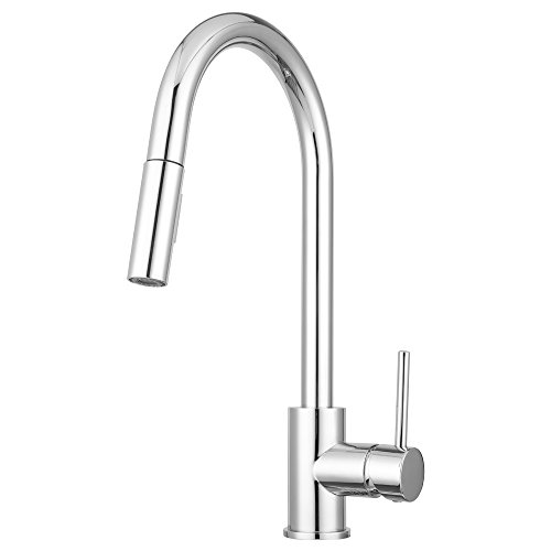 Pacific Bay Bellevue Swivel Kitchen Sink Faucet With In-Line Pull-Down Toggling Sprayer (Chrome) #TOP9