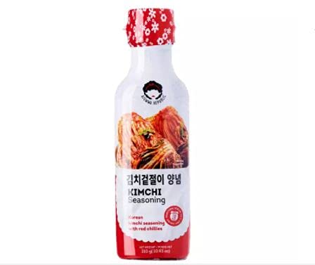 Ajumma Republic Korean Kimchi Seasoning 310g - It contains ingredients such as red chilli powder/paste, garlic/onion powder, soy sauce, which create the most authenthic taste of Kimchi