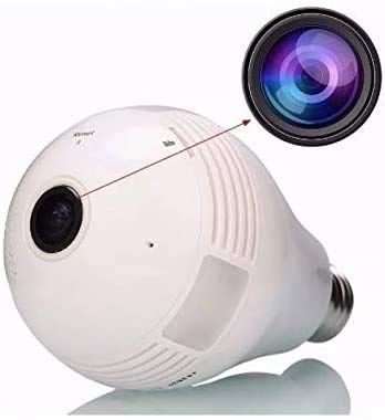 Câmera IP Wifi Lâmpada e27 Áudio HD 360 Dia Noite Hardfast HF01, Segurança Espião