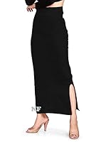 Lyra Women's Skinny Fit Tummy Tucker For Ladies Shapewear Petticoat Skirts For Women Cotton Blended Shape Wear For Saree with Drawstring (4XL, Dark Black)