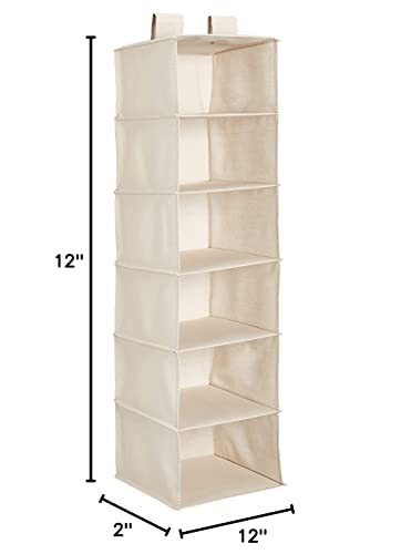 Amazon Basics Hanging Closet Shelf - 6-Tier, Canvas #TOP2