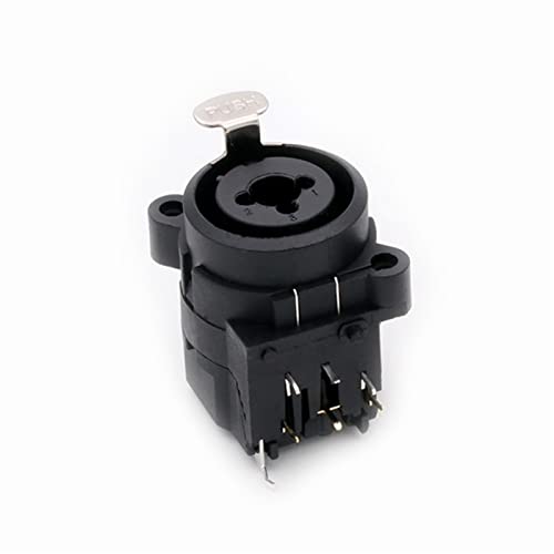 Conector XLR de 3 pines dual con jack 6.35mm para panel de audio 3