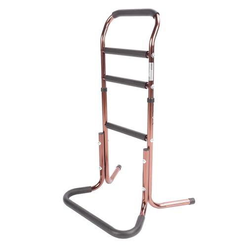 Bettgitter für die Sicherheit älterer Erwachsener, Bettstock für Senioren, Tragbare Stuhlaufstehhilfe mit 4 Ergonomischen Griffen, Nachttisch Hilfsschienen aus Aluminiumlegierung