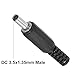 RUITEXUN DC 3,5 x 1,35 mm Stecker, DC 3,5 mm x 1,35 mm Stecker, Löt-Typ, Netzteil-Anschlussadapter für Stromkabelreparatur