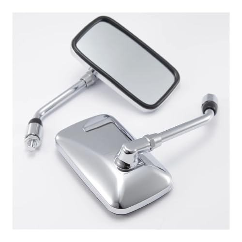 Espejo retrovisor 10 mm con diseño rectangular antirreflejos para motocicleta