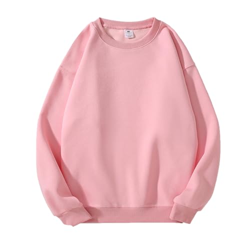 [Blostirno] トレーナー レディース 大きいサイズ スウェットシャツ レディース 長袖 スポーツウェア クルーネック 無地 春秋冬(JP0114P-L)のサムネイル